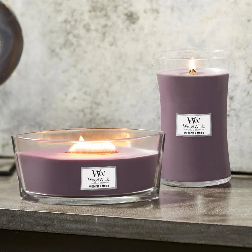 Amethyst and Amber Large 609g Candle by Woodwick-Candles2go