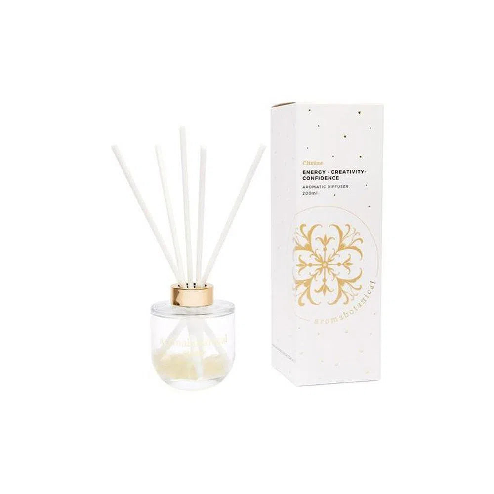 Aromabotanical Energy Citrine Crystal 200ml Diffuser-Candles2go