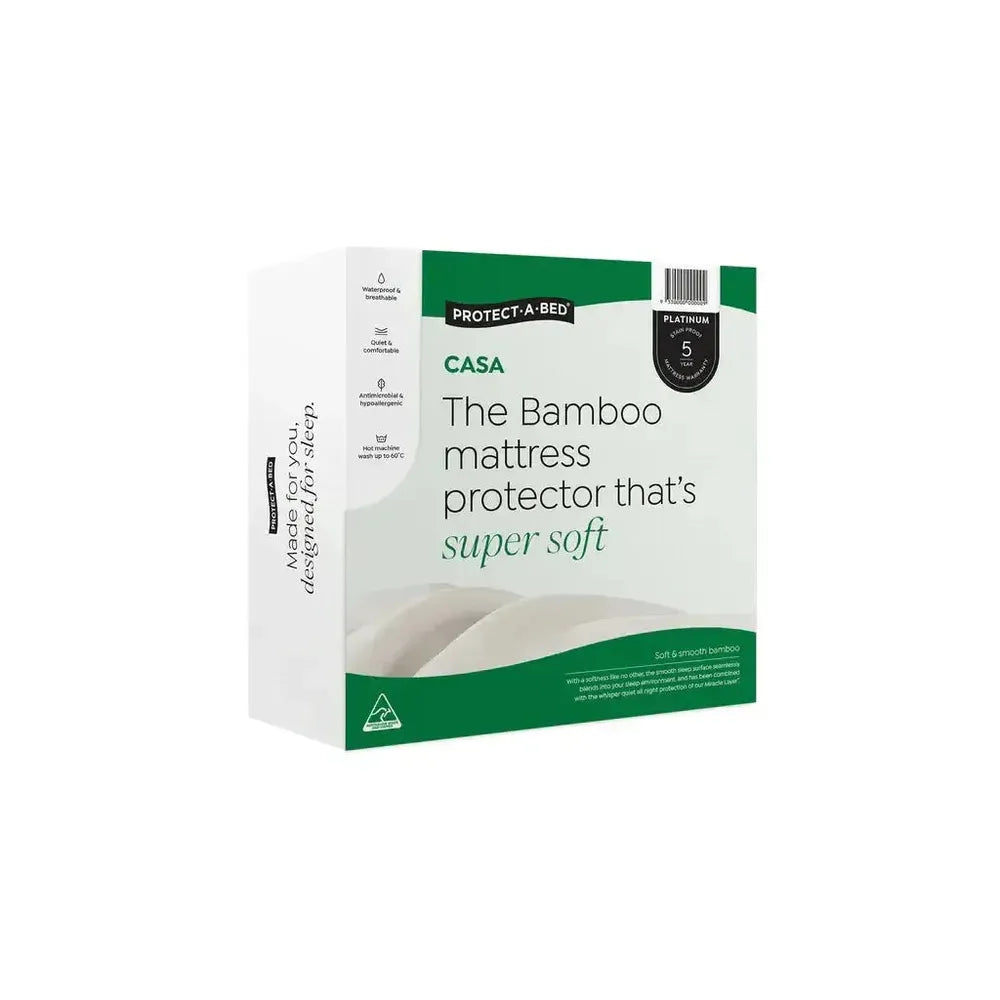 Bamboo Jersey Fitted Mattress Protector by Protect-A-Bed Long Single-Candles2go