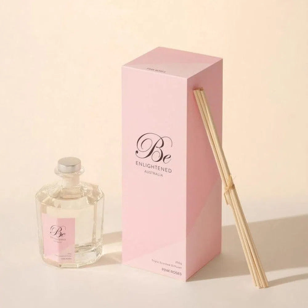 Be Enlightened Pink Roses Reed Diffuser 250ml-Candles2go