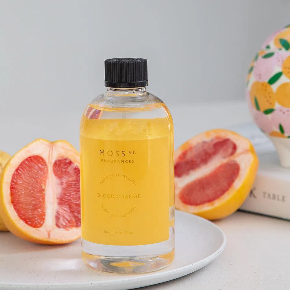 Blood Orange 500ml Reed Diffuser Refill by Moss St Fragrances-Candles2go