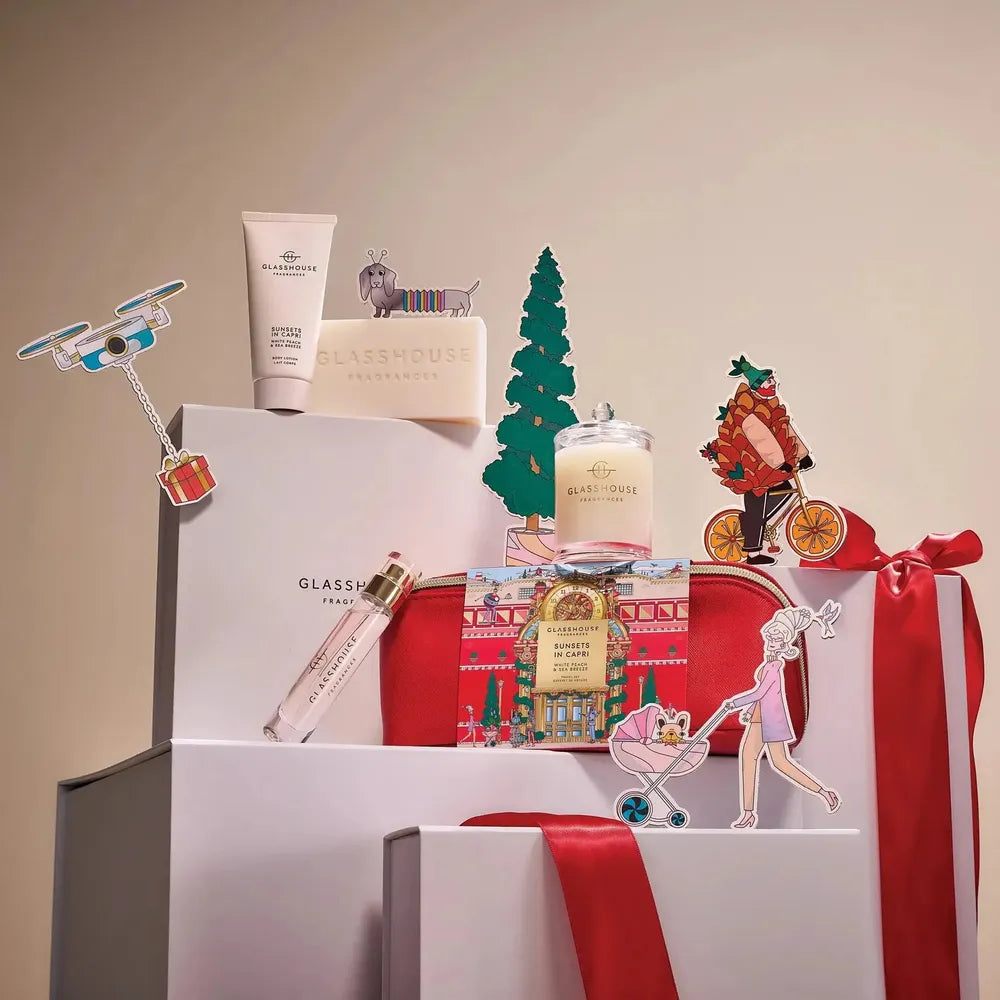 Christmas Limited Edition Glasshouse Sunsets In Capri Travel Gift Set 2025-Candles2go