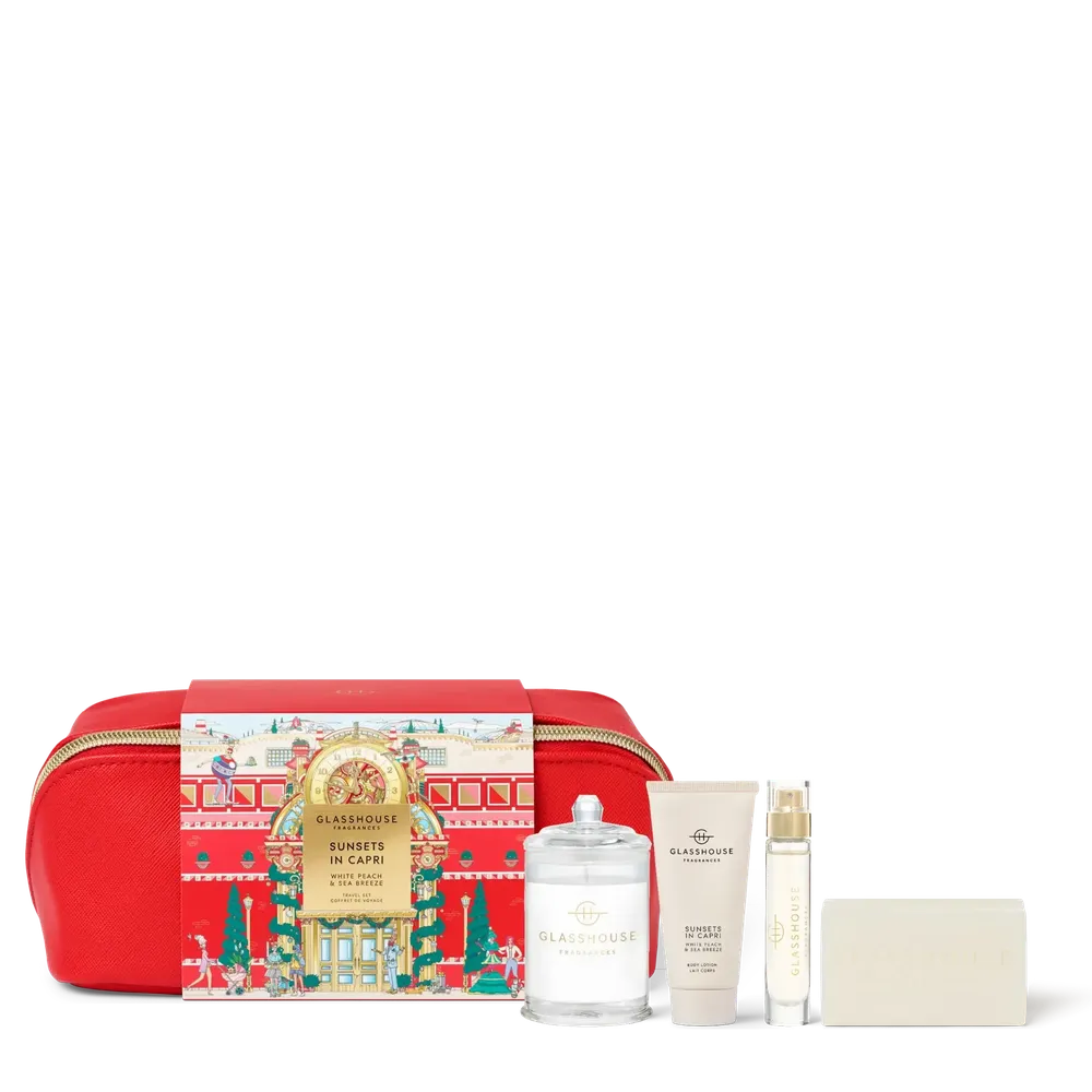 Christmas Limited Edition Glasshouse Sunsets In Capri Travel Gift Set 2025-Candles2go