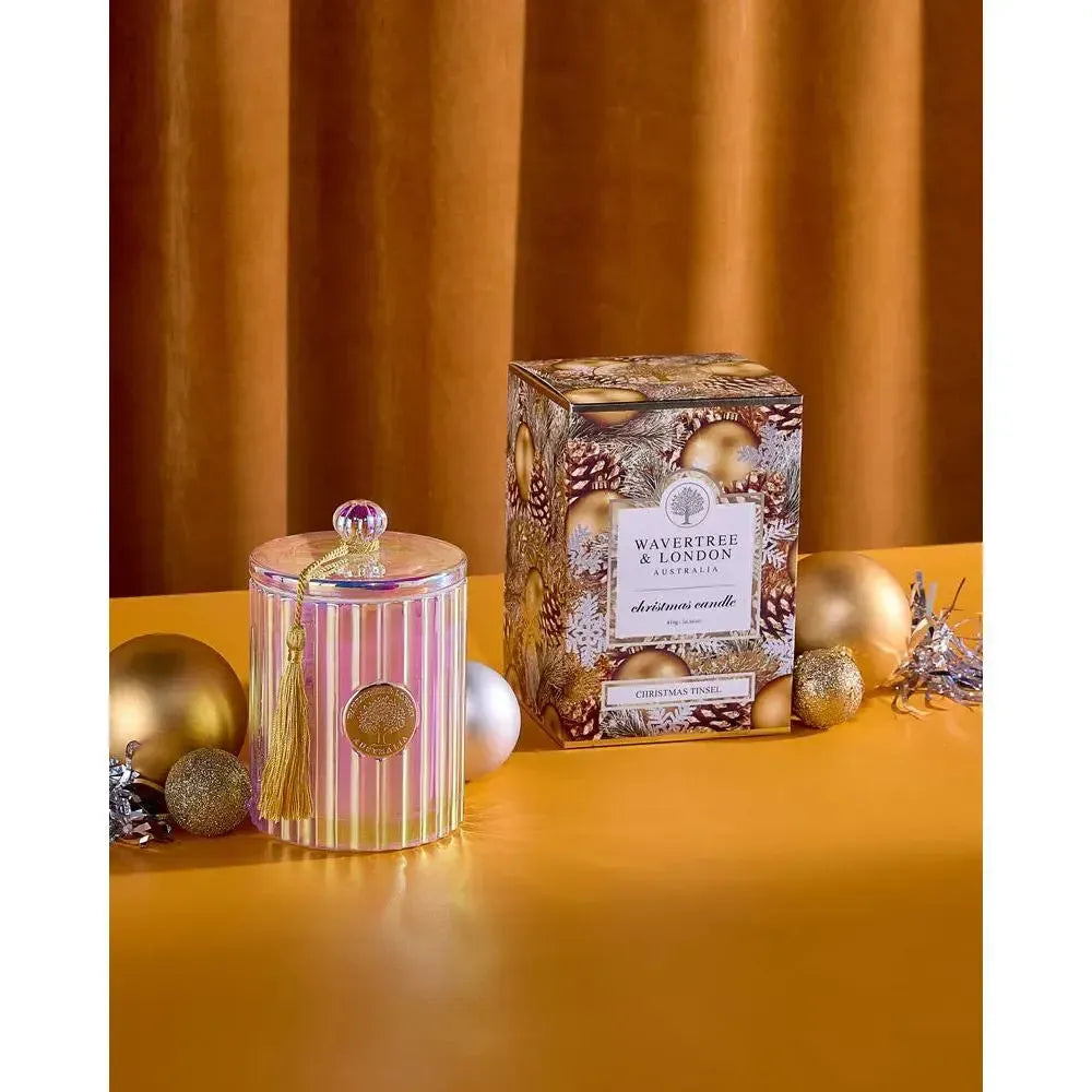 Christmas Limited Edition Wavertree & London Christmas Tinsel 410g Candle 2025-Candles2go