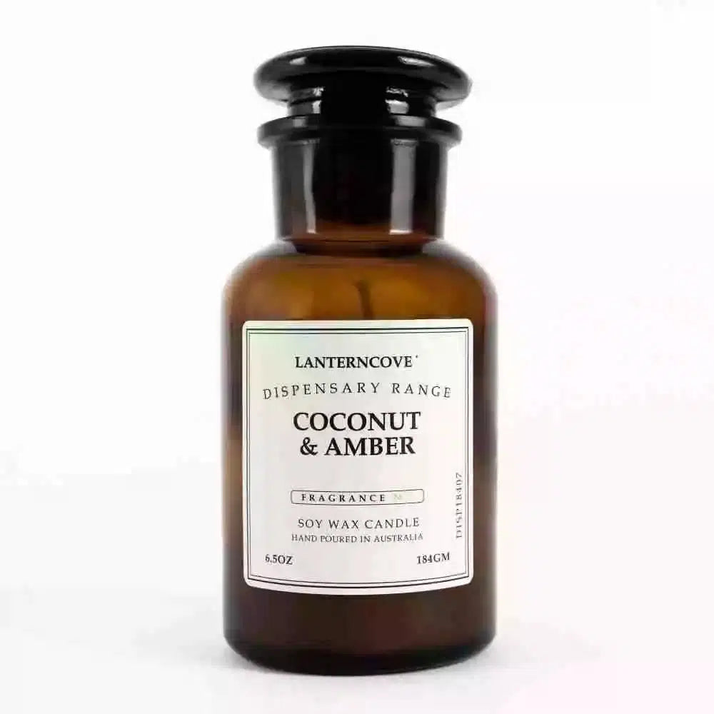 Coconut Amber 6.5oz Candle by Lantern Cove Dispensary