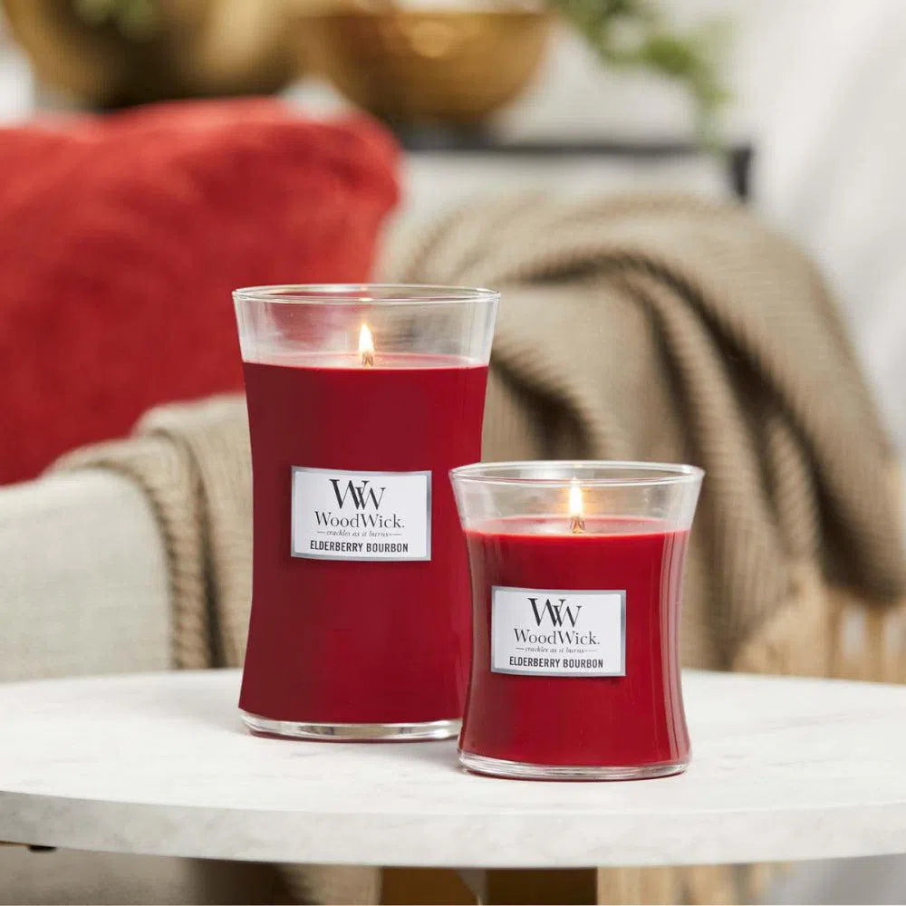 Elderberry Bourbon Large 609g Candle by Woodwick-Candles2go