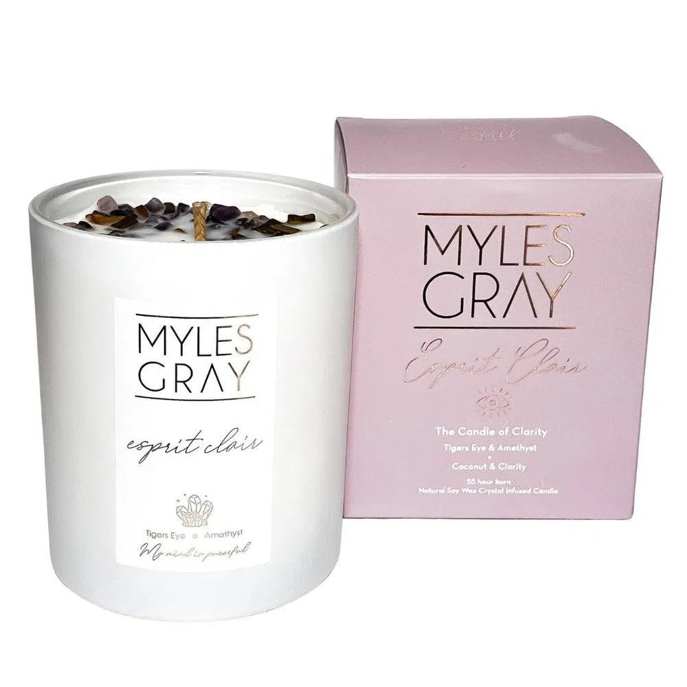 Espirit Clair Clarity 285g Crystal Infused Candle by Myles Gray-Candles2go