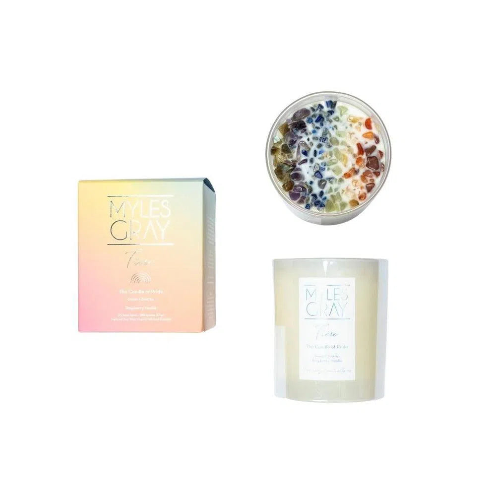 Fiere Pride 285g Crystal Infused Candle by Myles Gray-Candles2go