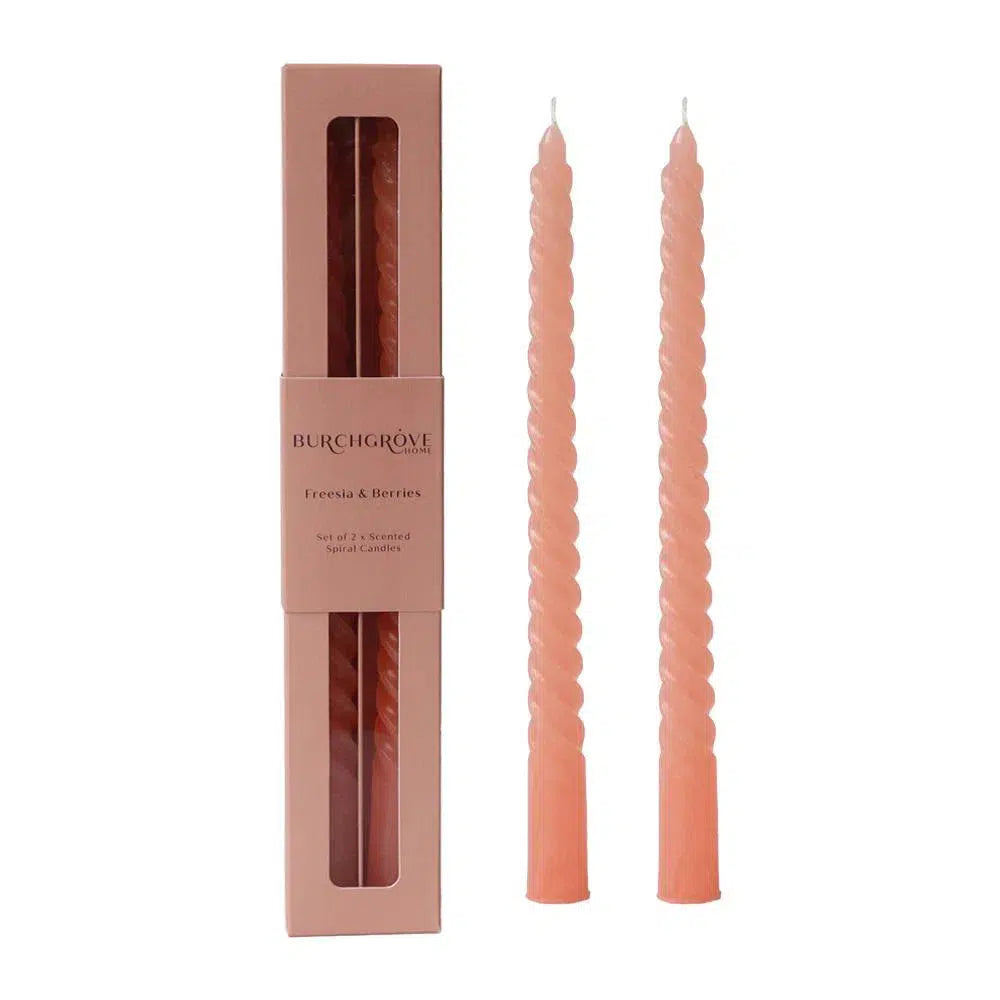 Freesia & Berries Spiral Candle by Peppermint Grove-Candles2go