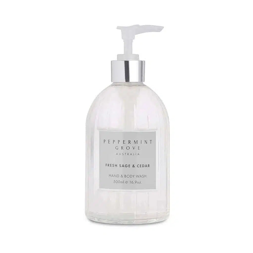 Fresh Sage & Cedar Hand & Body Wash 500ml By Peppermint Grove-Candles2go
