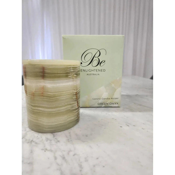 Green Onyx Luxury Candle Holder by Be Enlightened-Candles2go