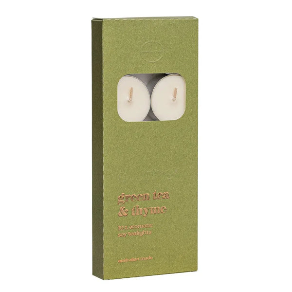 Green Tea and Thyme Tealights 10 Pack by Elume-Candles2go