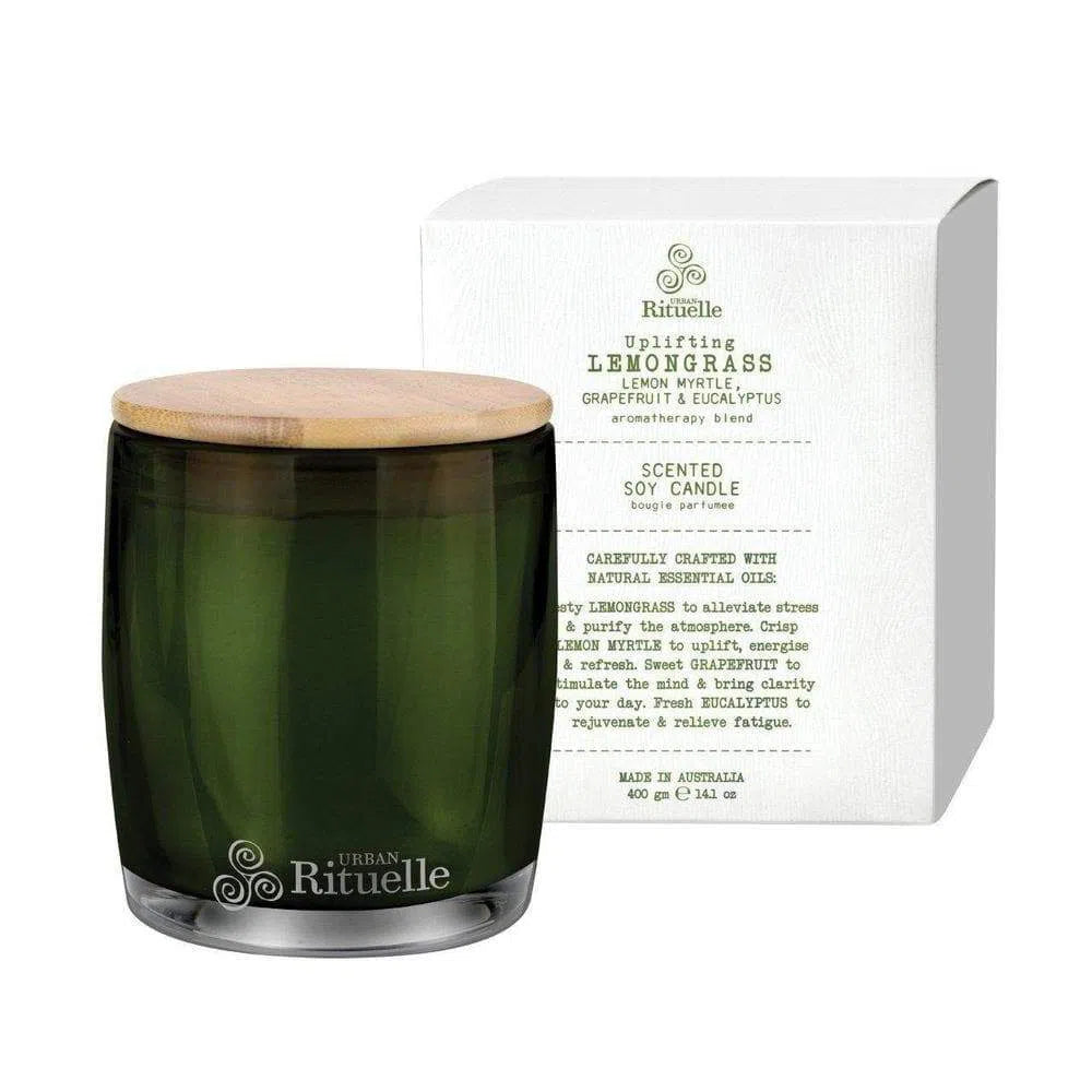 Lemongrass Scented Soy Candle 400g by Urban Rituelle-Candles2go