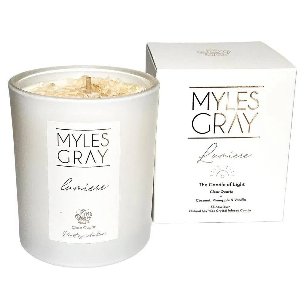 Lumiere Light 285g Crystal Infused Candle by Myles Gray-Candles2go