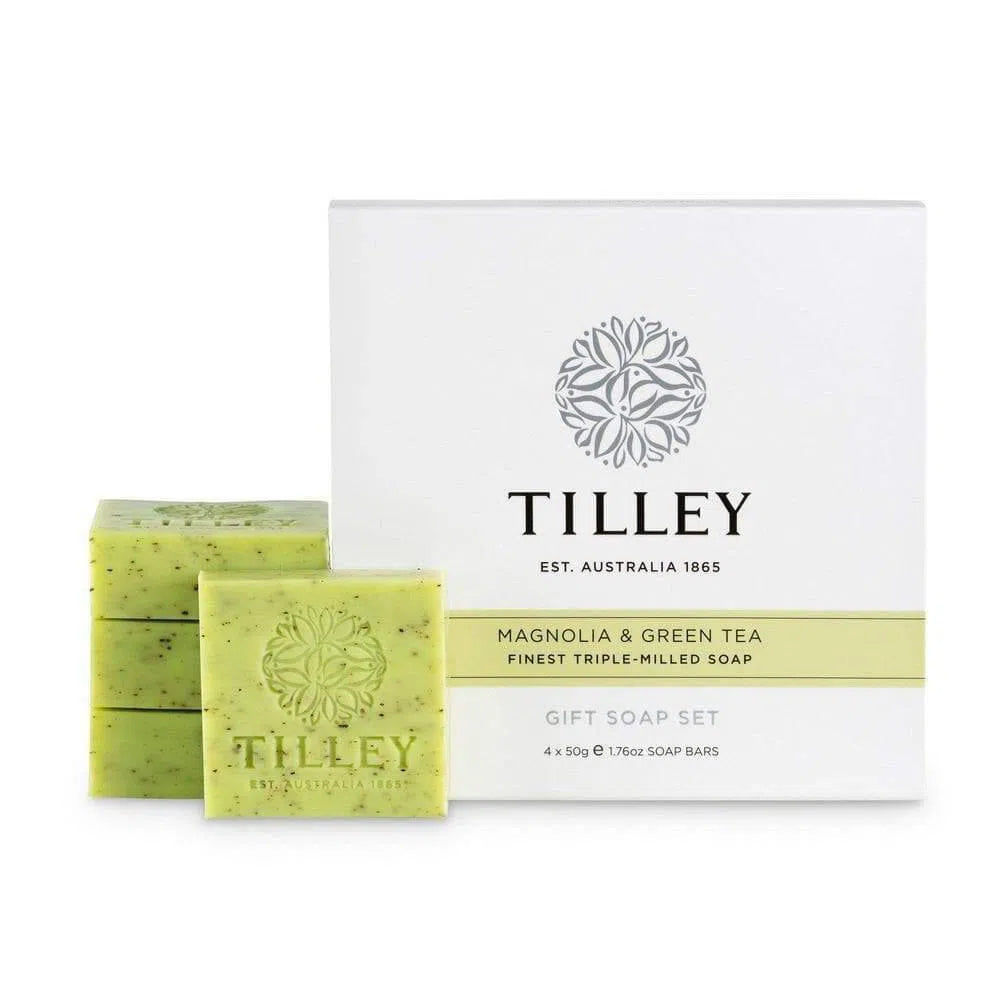 Magnolia and Green Tea Gift Soap Set 4 X 50g By Tilley Australia-Candles2go