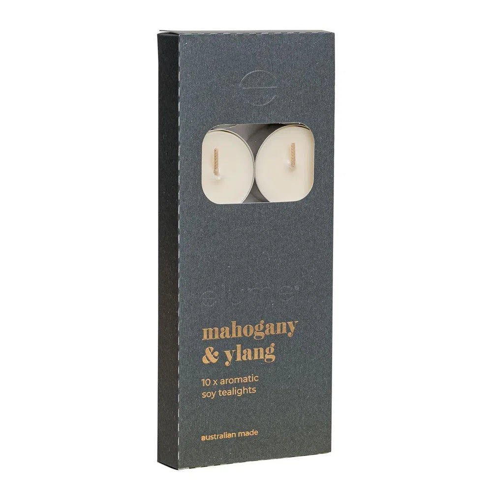 Mahogony and Ylang Tealights 10 Pack by Elume-Candles2go