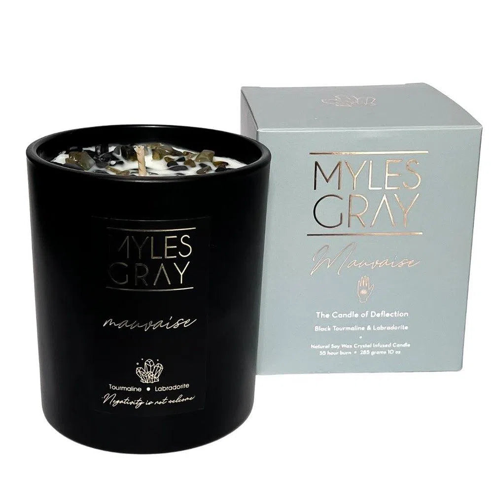 Mauvaise Deflection 285g Crystal Infused Candle by Myles Gray-Candles2go