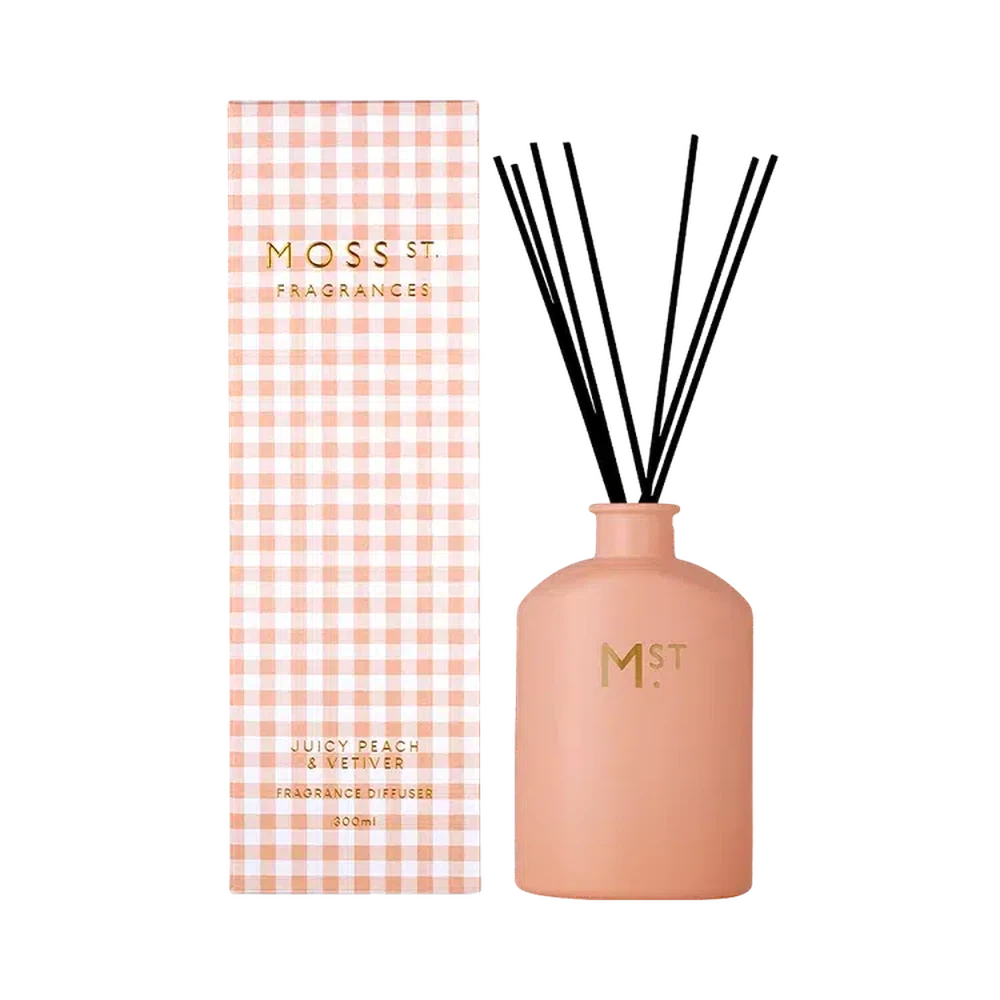 Mother's Day Juicy Peach & Vetiver Limited Edition 300ml Diffuser by Moss St-Candles2go