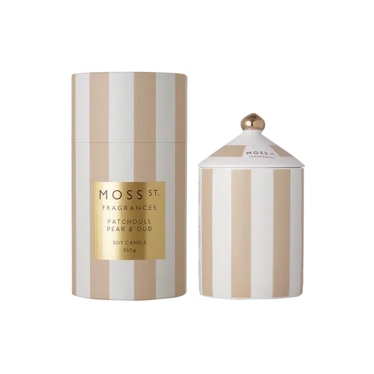 Mother's Day Patchouli, Pear & Oud Limited Edition 360g Candle by Moss St Ceramic-Candles2go