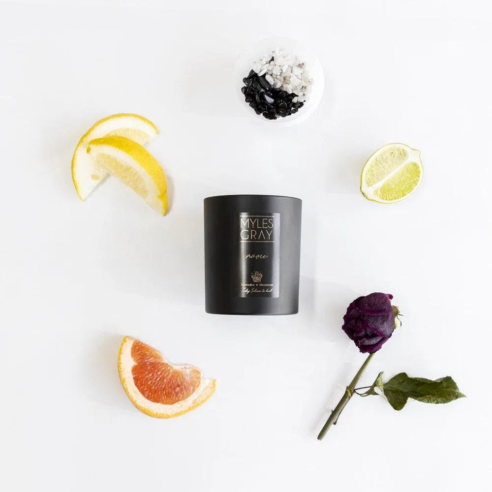 Navre Healing 285g Crystal Infused Candle by Myles Gray-Candles2go
