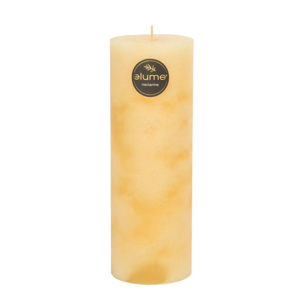 Nectarine Round 7.5 x 22.5cm Pillar Candle by Elume-Candles2go