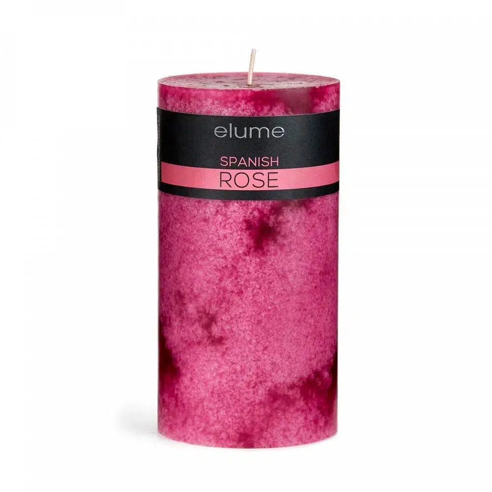Rose peony Round 10 x 10cm Pillar Candle by Elume-Candles2go