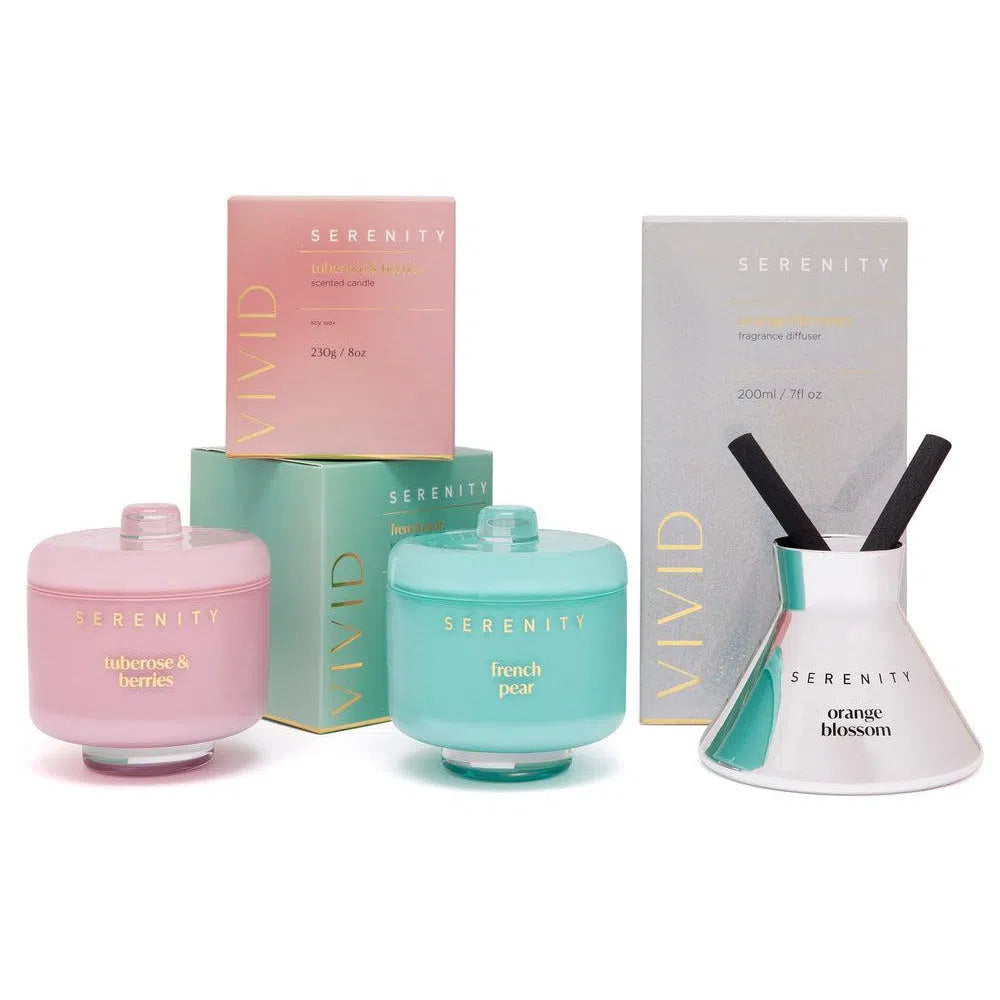 Serenity Vivid 230g Candle in French Pear-Candles2go