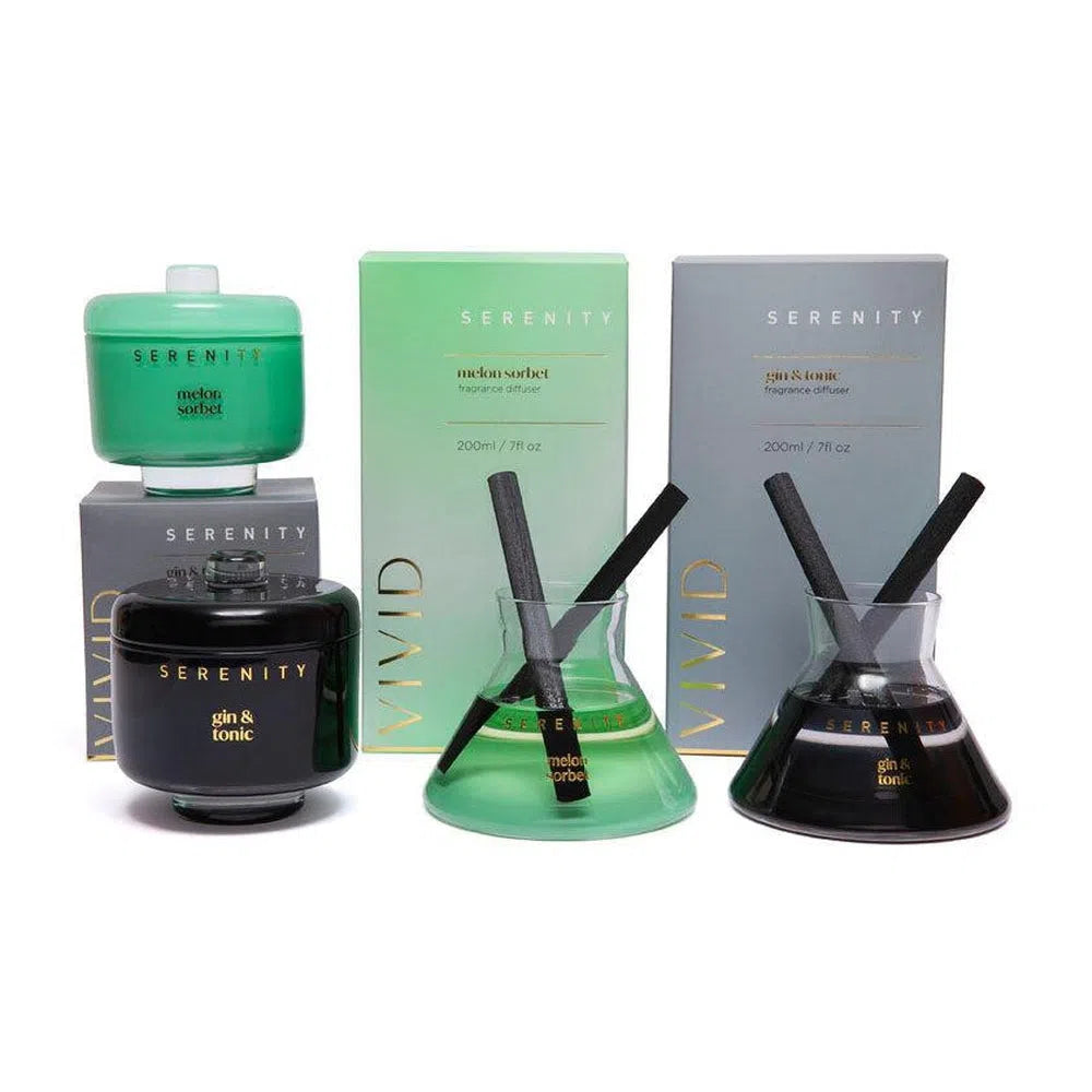 Serenity Vivid Reed Diffuser in Melon Sorbet 200ml-Candles2go
