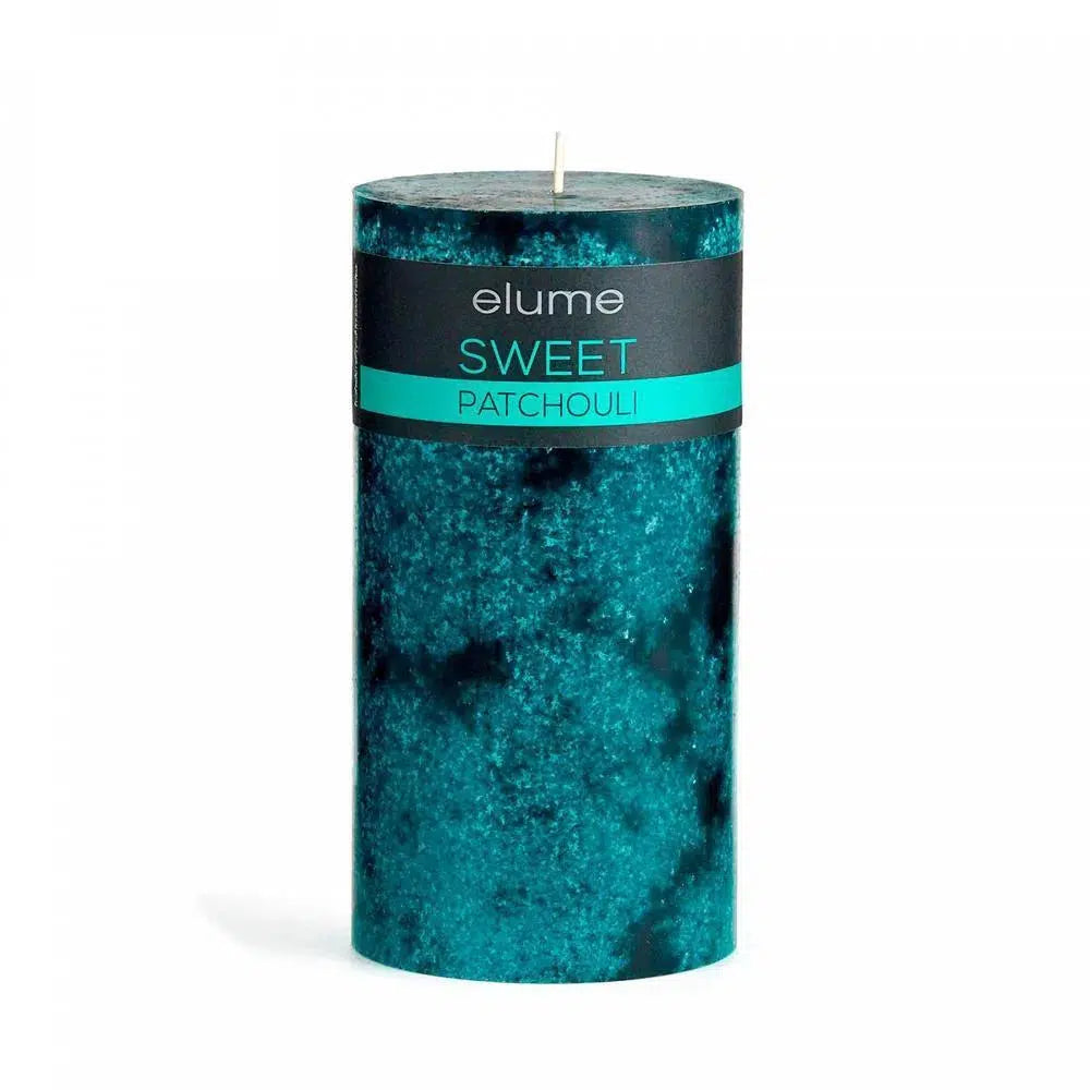 Sweet Patchouli Round 10 x 10cm Pillar Candle by Elume-Candles2go