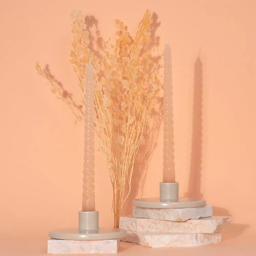 Vanilla Caramel Spiral Candles by Peppermint Grove-Candles2go