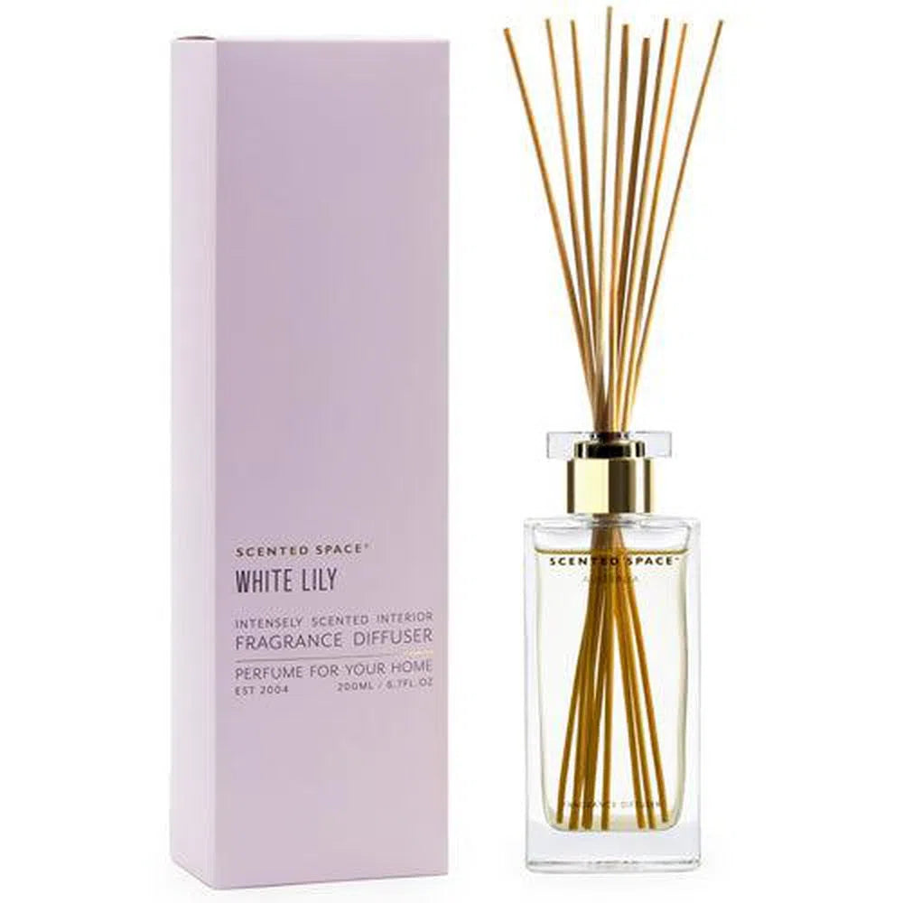 White Lily Diffuser 200ml by Scented Space-Candles2go