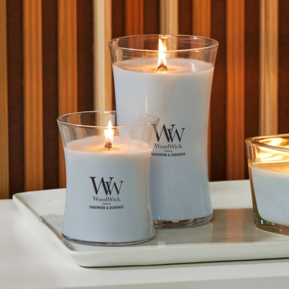 Woodwick Sagewood and Seagrass 275g Candle-Candles2go