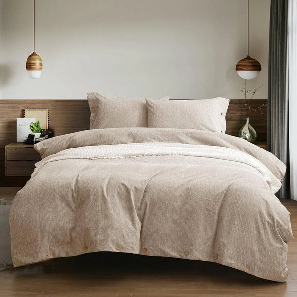 Amalfi Quilt Cover Set Sand by Bas Phillips-Candles2go