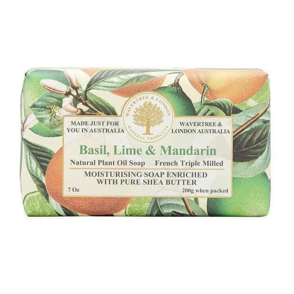 Basil, Lime and Mandarin Soap 200g by Wavertree and London-Candles2go