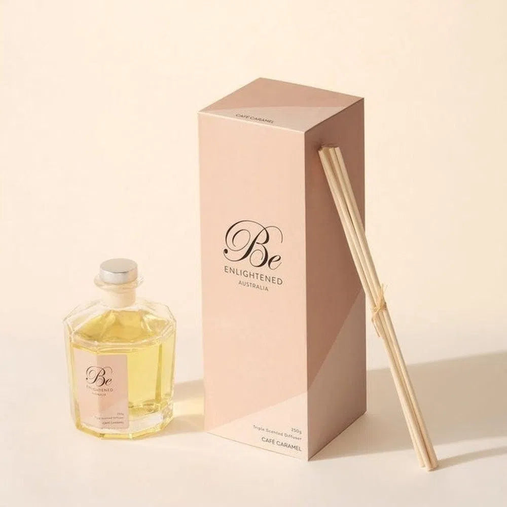 Be Enlightened Cafe Caramel Reed Diffuser 250ml-Candles2go