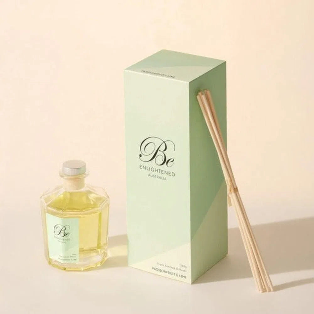 Be Enlightened Passionfruit and Lime Reed Diffuser 250ml-Candles2go