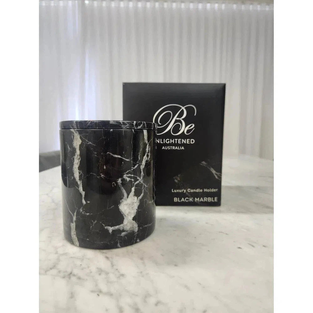 Black Marble Luxury Candle Holder by Be Enlightened-Candles2go