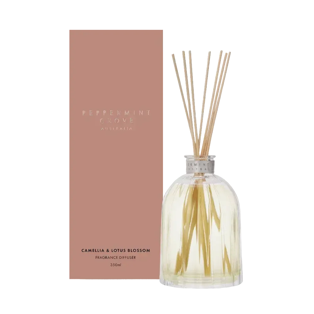 Camellia and Lotus Blossom 350ml Diffuser by Peppermint Grove-Candles2go