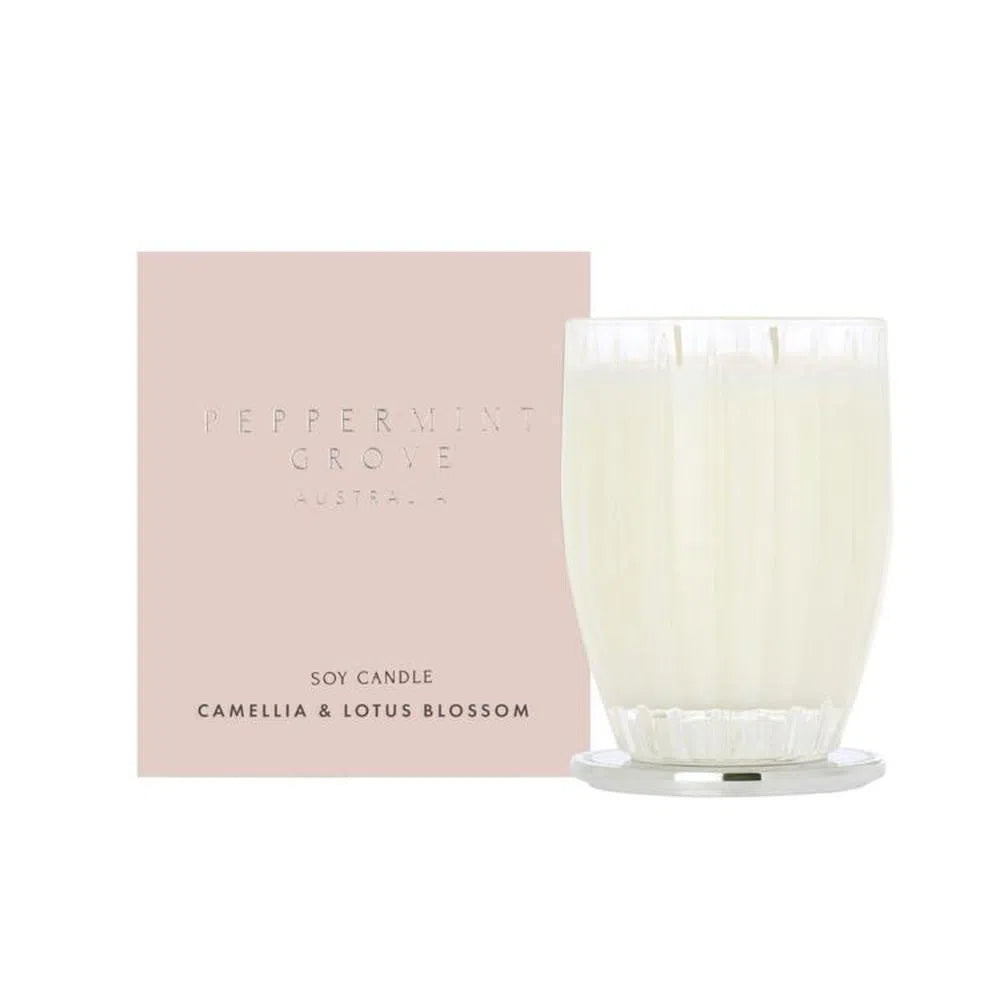 Camellia and Lotus Blossom 370g Candle by Peppermint Grove Sale-Candles2go