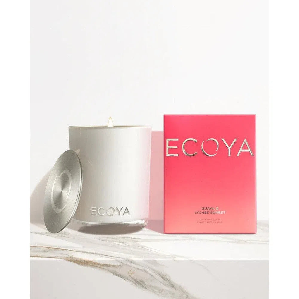 Christmas Guava & Lychee Sorbet Deluxe Candle by Ecoya-Candles2go