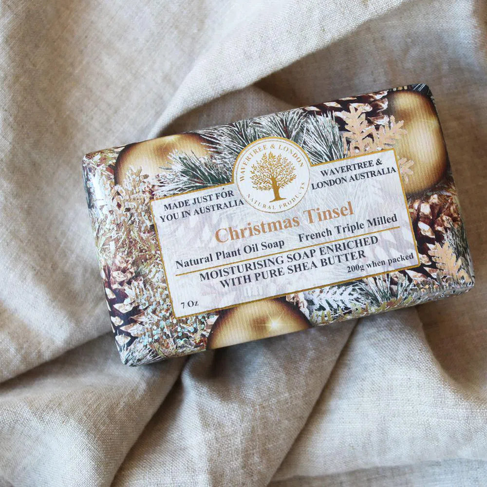 Christmas Limited Edition Christmas Tinsel 200g Soap by Wavertree and London Australia-Candles2go