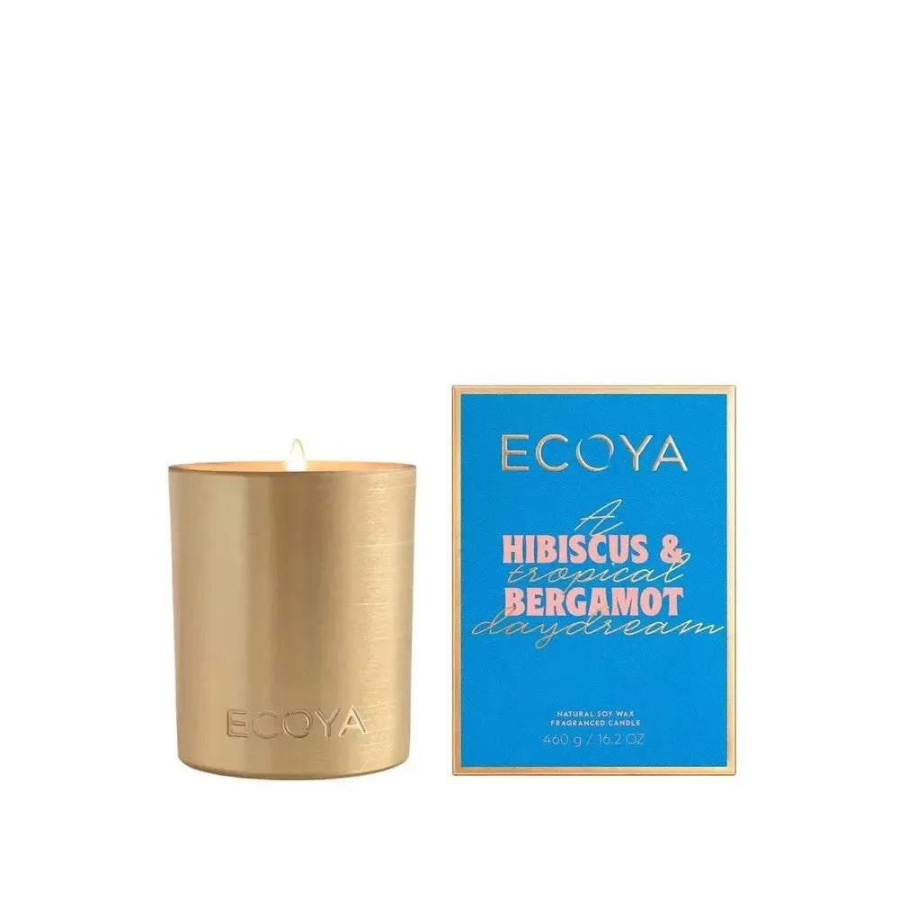 Christmas Limited Edition Ecoya Hibiscus & Bergamot Goldie 460g Candle 2025-Candles2go