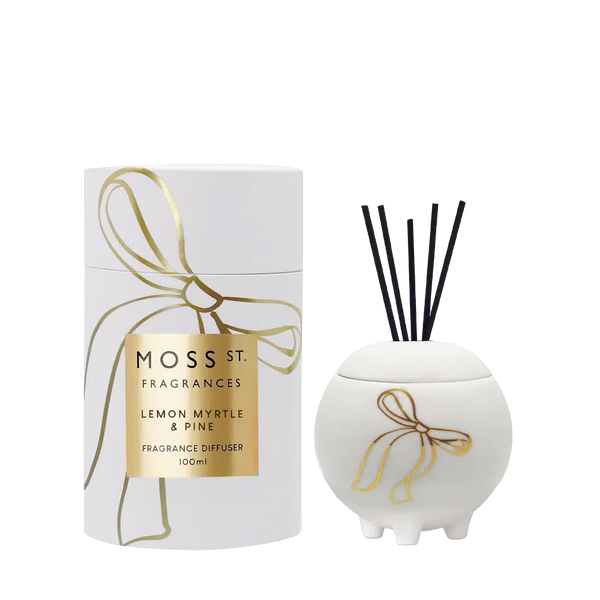 Christmas Limited Edition Lemon Myrtle & Pine 100ml Diffuser by Moss St Ceramics-Candles2go