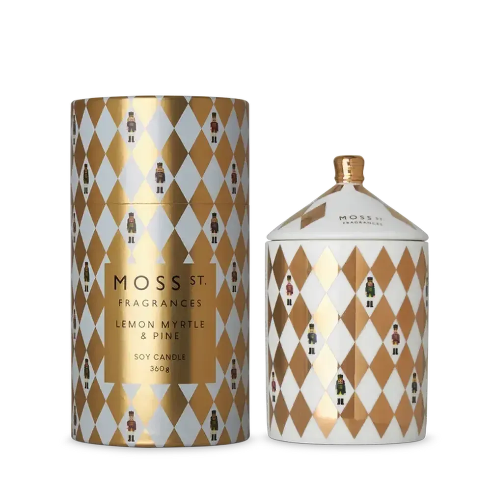 Christmas Limited Edition Moss St Ceramic Lemon Myrtle & Pine 360g Candle 2025-Candles2go