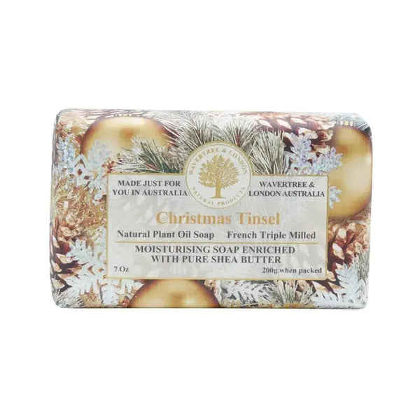 Christmas Limited Edition Wavertree & London Christmas Tinsel 200g Soap Bar 2025-Candles2go