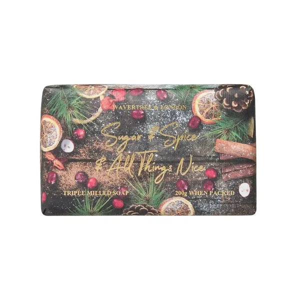 Christmas Limited Edition Wavertree & London Sugar & Spice & All Things Nice 200g Soap Bar 2025-Candles2go