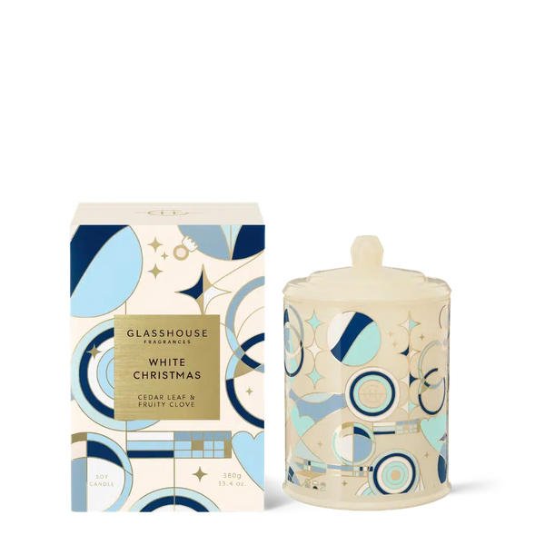 Christmas Limited Edition White Christmas 380g Candle by Glasshouse Fragrances-Candles2go