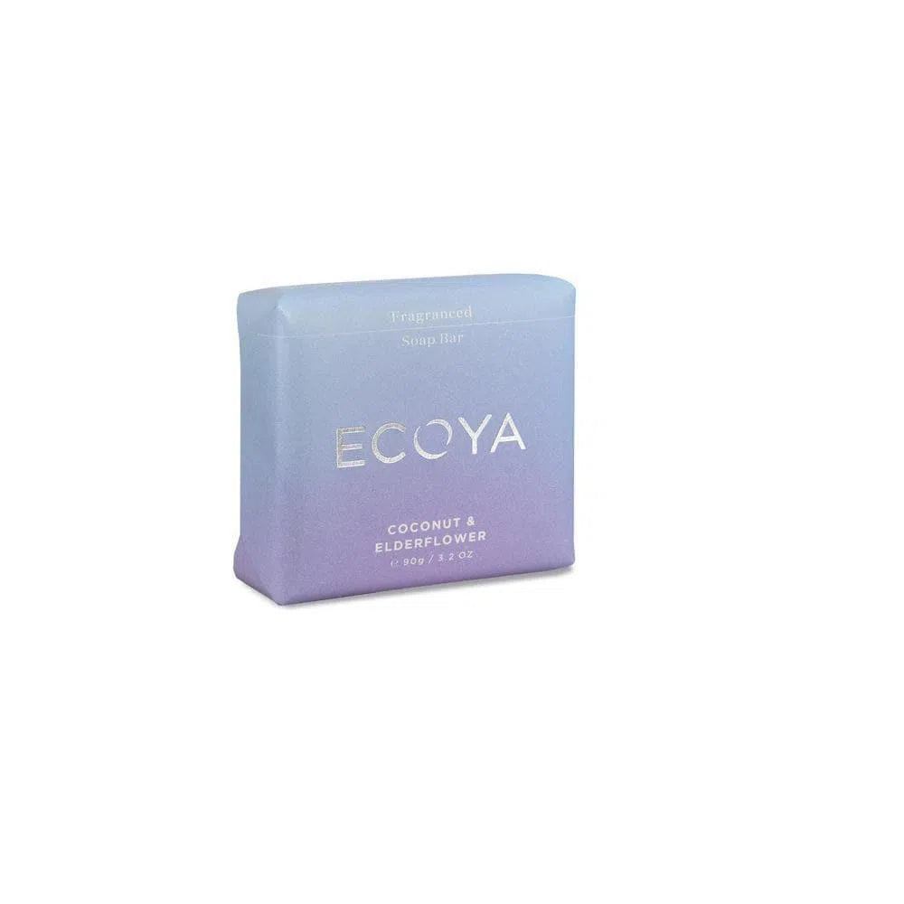 Coconut and Elderflower Fragranced Soap 90g by Ecoya Fruity-Candles2go