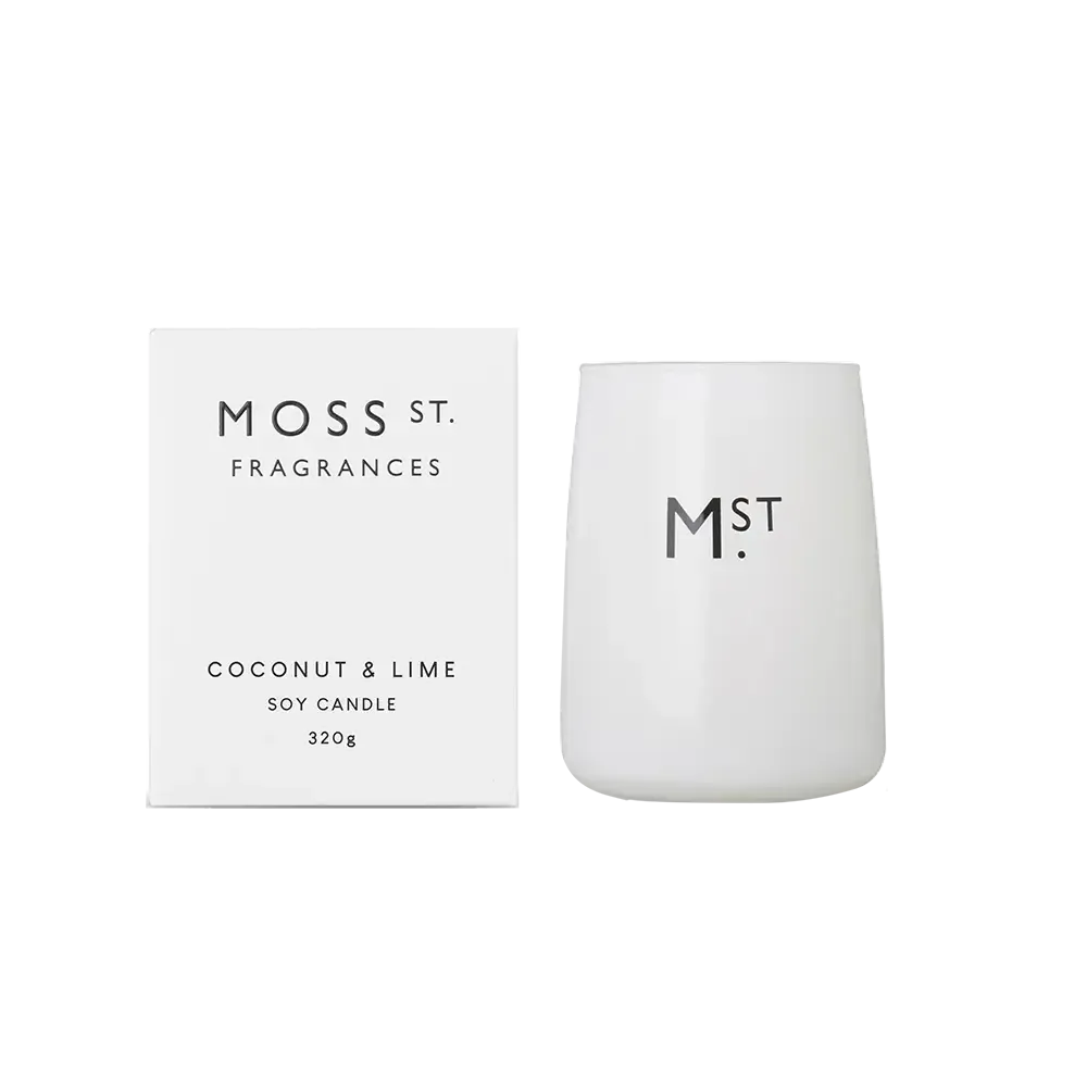 Coconut and Lime 320g Candle by Moss St Fragrances-Candles2go
