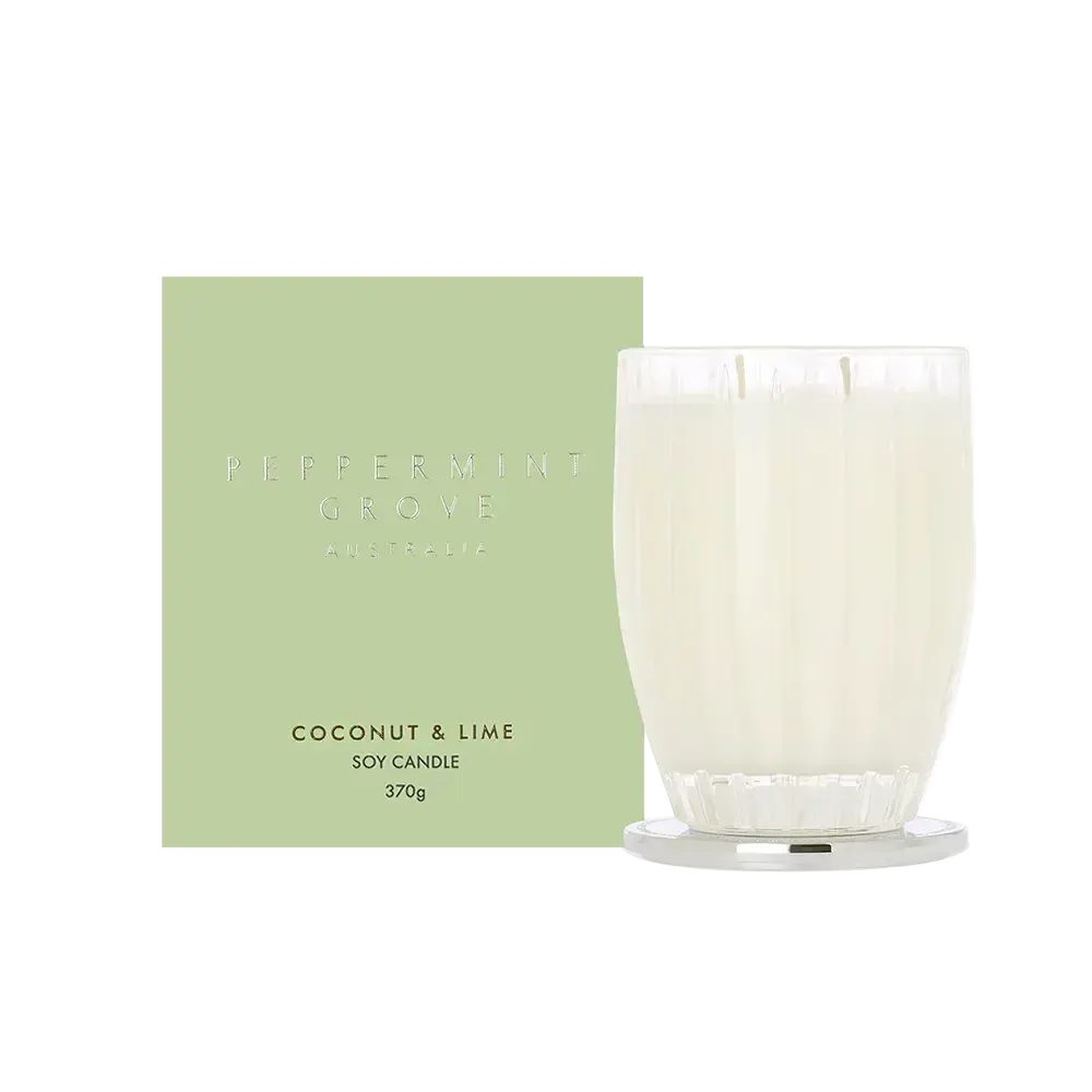 Coconut and Lime 370g Candle by Peppermint Grove-Candles2go